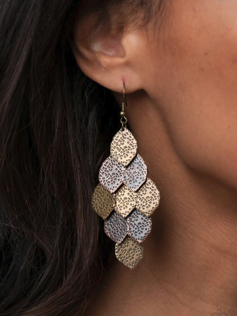 Paparazzi Jewelry Accessories - Loud and Leafy - Multi Earrings - Vintage